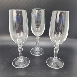 Bohemia Crystalex Czechoslovakia 3  Glasses Vintage.